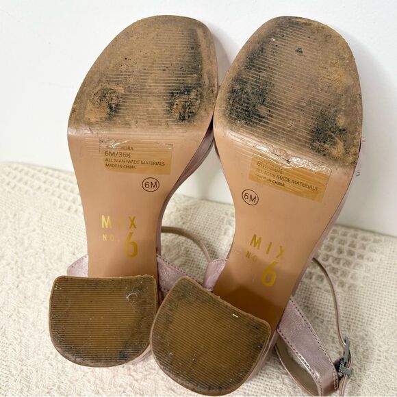 Mix No. 6 Sundra Sandal Metallic Pink Platform Heels - Picture 9 of 12